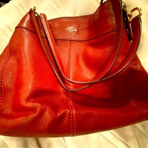 EUC Coach Red Leather Bag